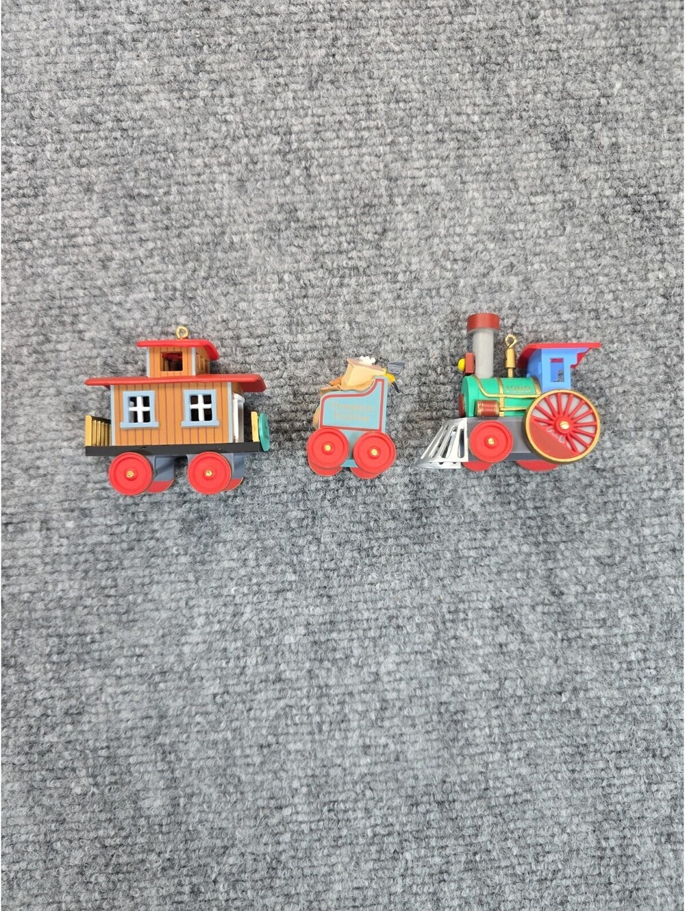 Hallmark 1989 “The Ornament Express” Set of 3 Train Christmas Ornaments in Box - Picture 4 of 7